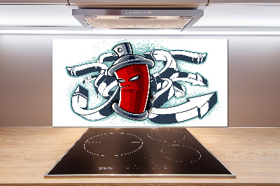 Crédence en verre avec motif Graffiti