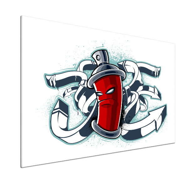 Crédence en verre avec motif Graffiti