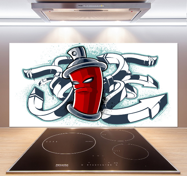Crédence en verre avec motif Graffiti