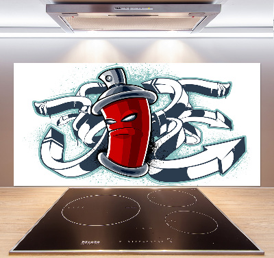 Crédence en verre avec motif Graffiti