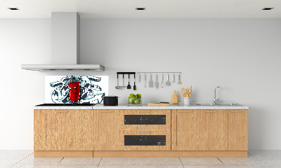 Crédence en verre avec motif Graffiti