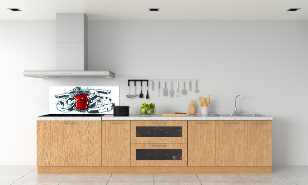 Crédence en verre avec motif Graffiti