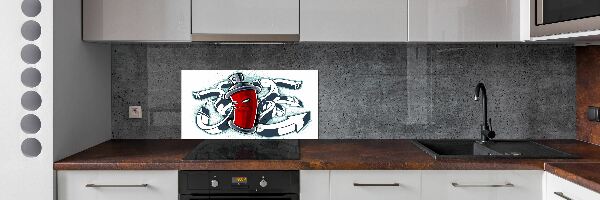 Crédence en verre avec motif Graffiti