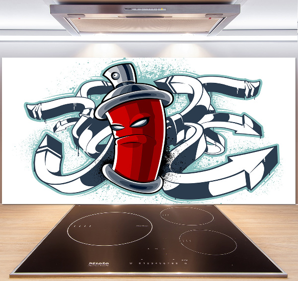 Crédence en verre avec motif Graffiti