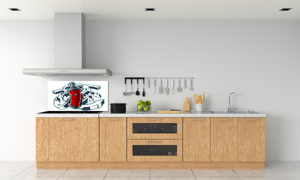 Crédence en verre avec motif Graffiti