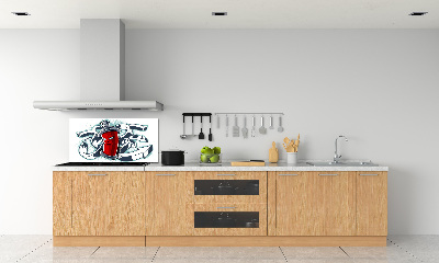 Crédence en verre avec motif Graffiti