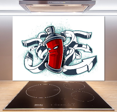 Crédence en verre avec motif Graffiti