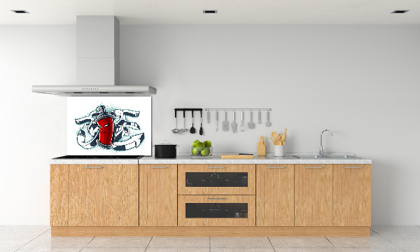 Crédence en verre avec motif Graffiti