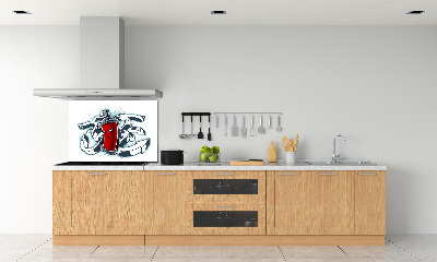 Crédence en verre avec motif Graffiti