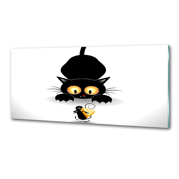 Panneaux muraux cuisine Chat et souris