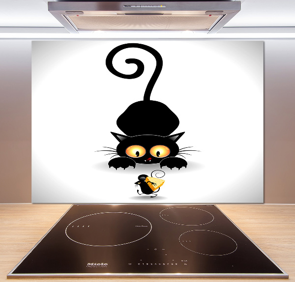 Panneaux muraux cuisine Chat et souris