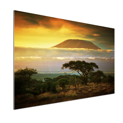 Crédence en verre avec motif Kilimandjaro Kenya