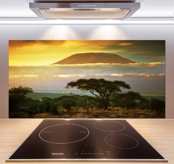 Crédence en verre avec motif Kilimandjaro Kenya