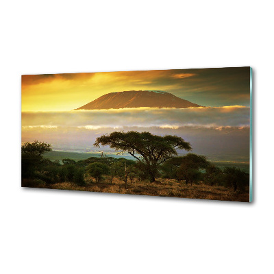 Crédence en verre avec motif Kilimandjaro Kenya