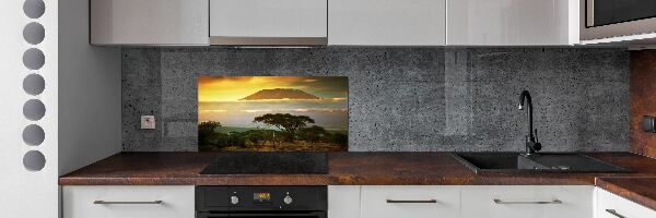 Crédence en verre avec motif Kilimandjaro Kenya