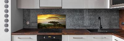 Crédence en verre avec motif Kilimandjaro Kenya