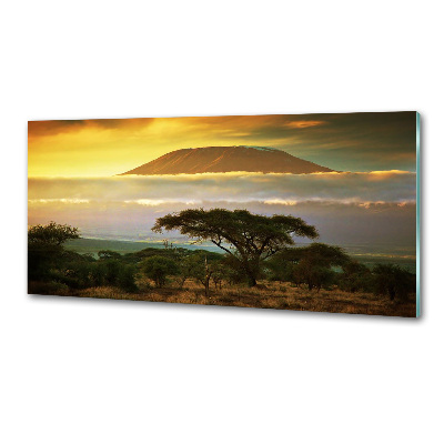Crédence en verre avec motif Kilimandjaro Kenya