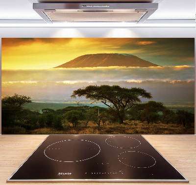 Crédence en verre avec motif Kilimandjaro Kenya