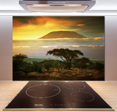 Crédence en verre avec motif Kilimandjaro Kenya