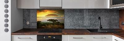 Crédence en verre avec motif Kilimandjaro Kenya