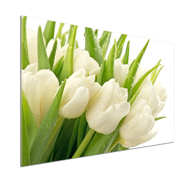 Crédence de cuisine en verre Tulipes blanches