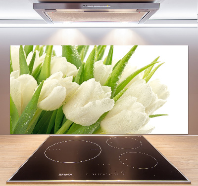 Crédence de cuisine en verre Tulipes blanches