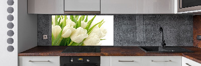 Crédence de cuisine en verre Tulipes blanches