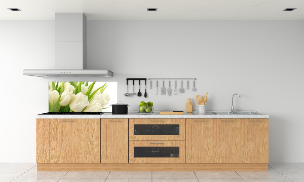 Crédence de cuisine en verre Tulipes blanches