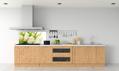 Crédence de cuisine en verre Tulipes blanches