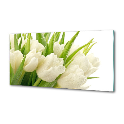 Crédence de cuisine en verre Tulipes blanches
