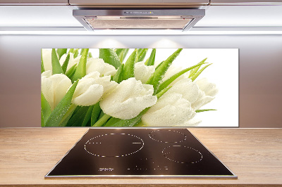 Crédence de cuisine en verre Tulipes blanches
