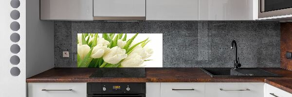 Crédence de cuisine en verre Tulipes blanches