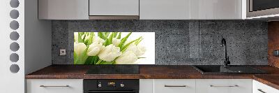 Crédence de cuisine en verre Tulipes blanches