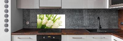 Crédence de cuisine en verre Tulipes blanches