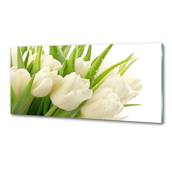 Crédence de cuisine en verre Tulipes blanches