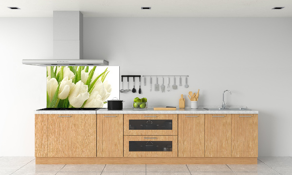 Crédence de cuisine en verre Tulipes blanches