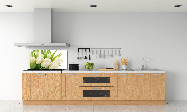 Crédence de cuisine en verre Tulipes blanches