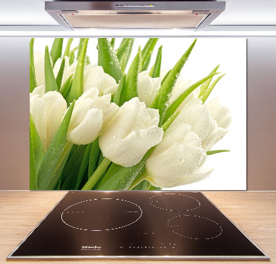 Crédence de cuisine en verre Tulipes blanches