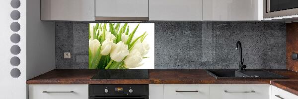 Crédence de cuisine en verre Tulipes blanches
