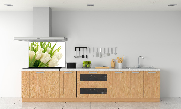 Crédence de cuisine en verre Tulipes blanches