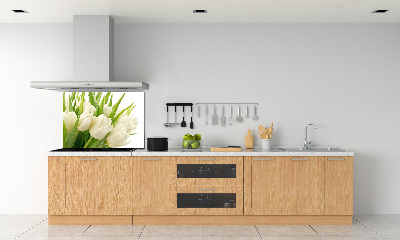 Crédence de cuisine en verre Tulipes blanches