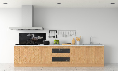 Panneau crédence cuisine Cheval arabe gris