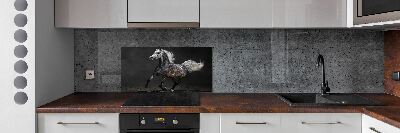 Panneau crédence cuisine Cheval arabe gris