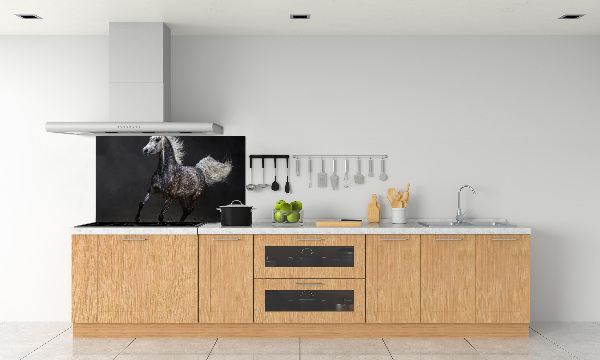Panneau crédence cuisine Cheval arabe gris