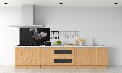 Panneau crédence cuisine Cheval arabe gris