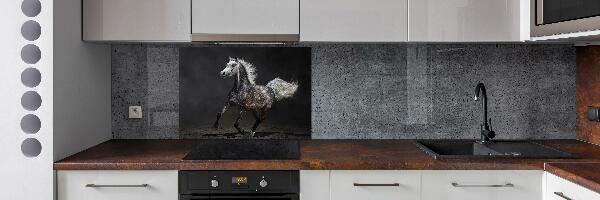 Panneau crédence cuisine Cheval arabe gris