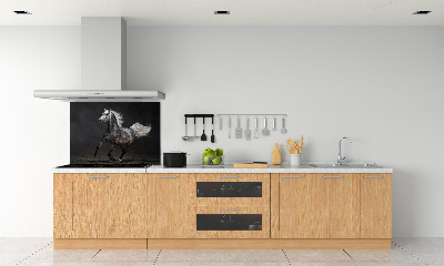 Panneau crédence cuisine Cheval arabe gris