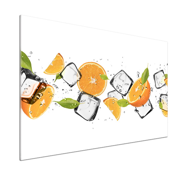 Panneau crédence cuisine Oranges avec glace