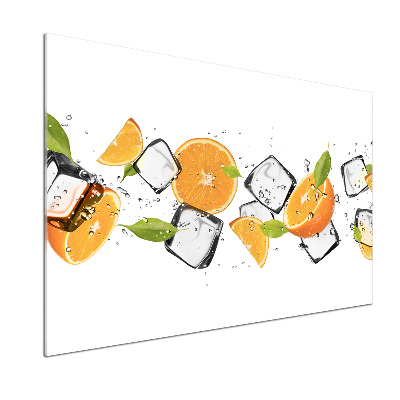 Panneau crédence cuisine Oranges avec glace