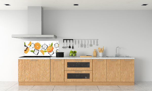 Panneau crédence cuisine Oranges avec glace